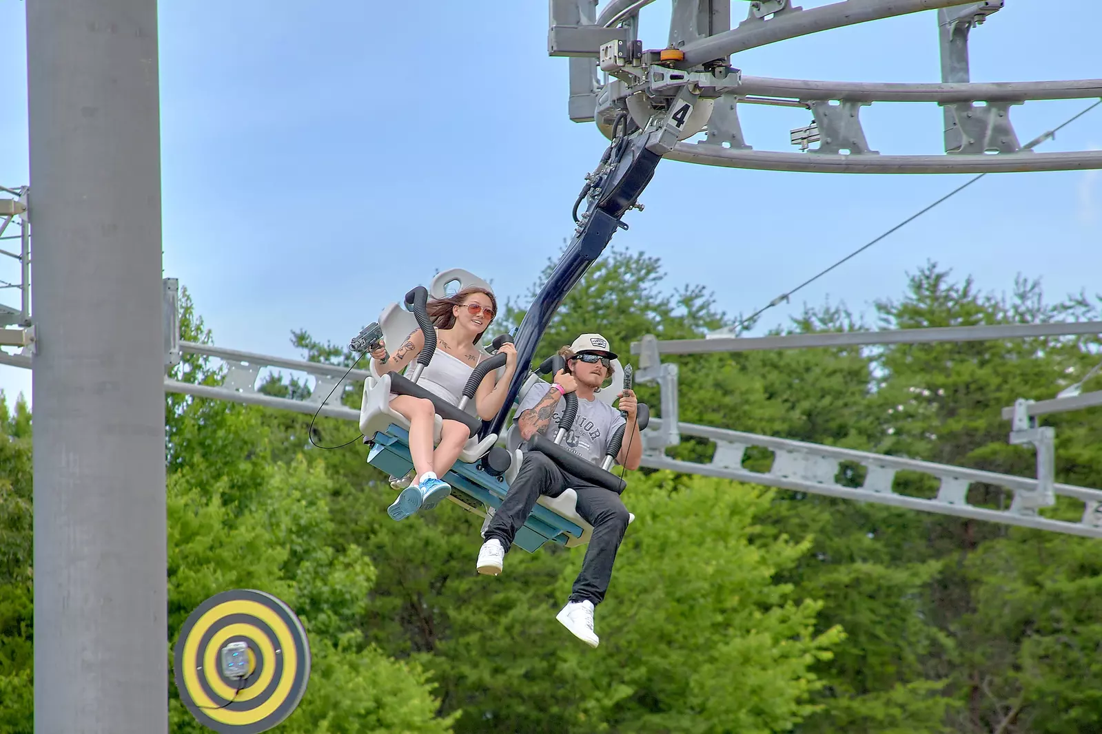 laser coaster at rowdy bear in pigeon forge