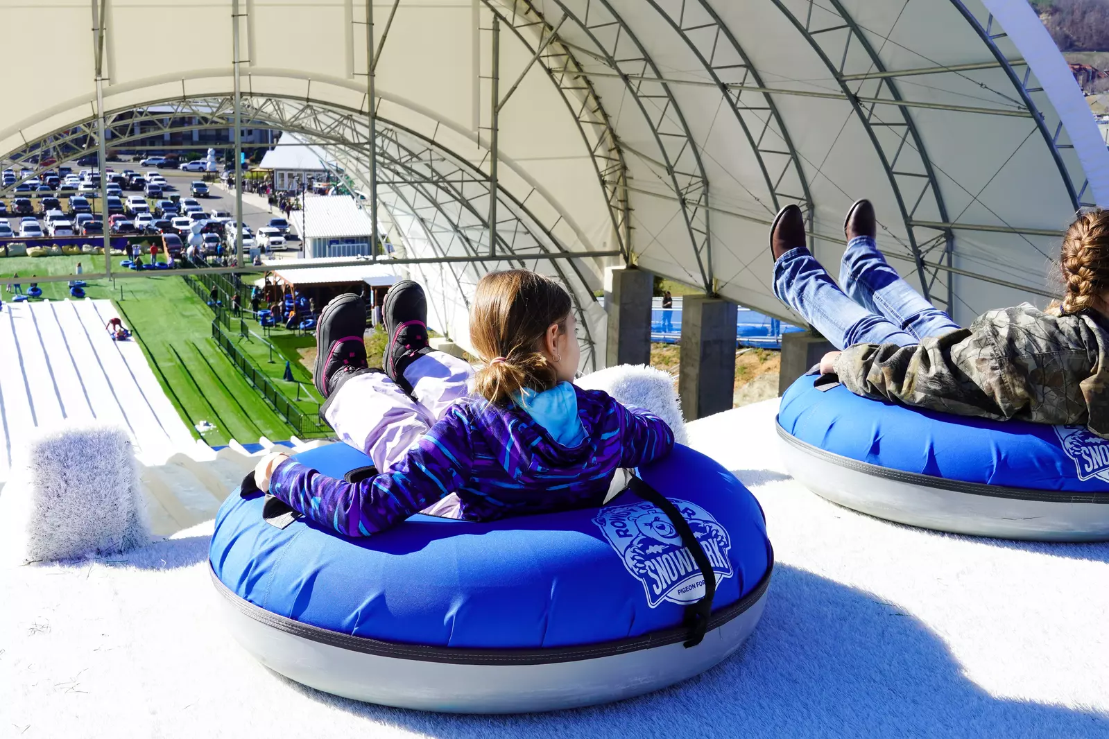 Rowdy Bear Snow Tubing In Pigeon Forge