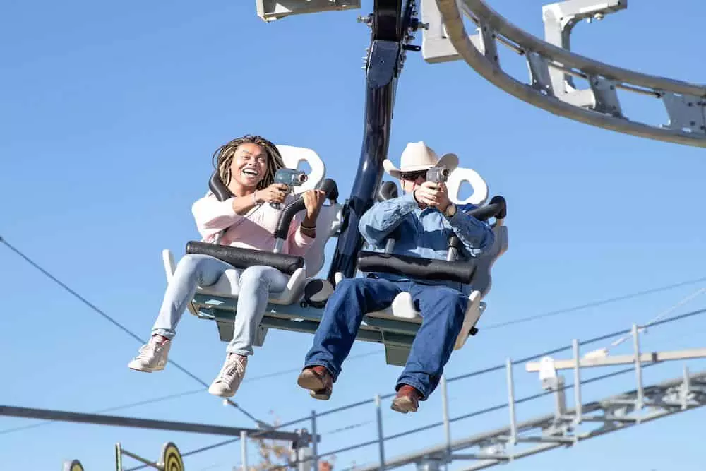 Ski Lift Shootout Coaster at Rowdy Bear in Pigeon Forge
